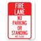 Signmission Michigan Fire Lane No Parking or Standing Alum Rust Proof Parking Sign, 18" x 24", A-1824-23876 A-1824-23876 - alternate 1